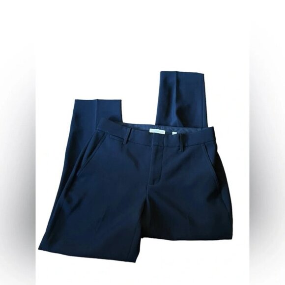 Vince Soft Tailored Trouser Womens Sz 6 Lightweight dark Navy Blue - Picture 4 of 10